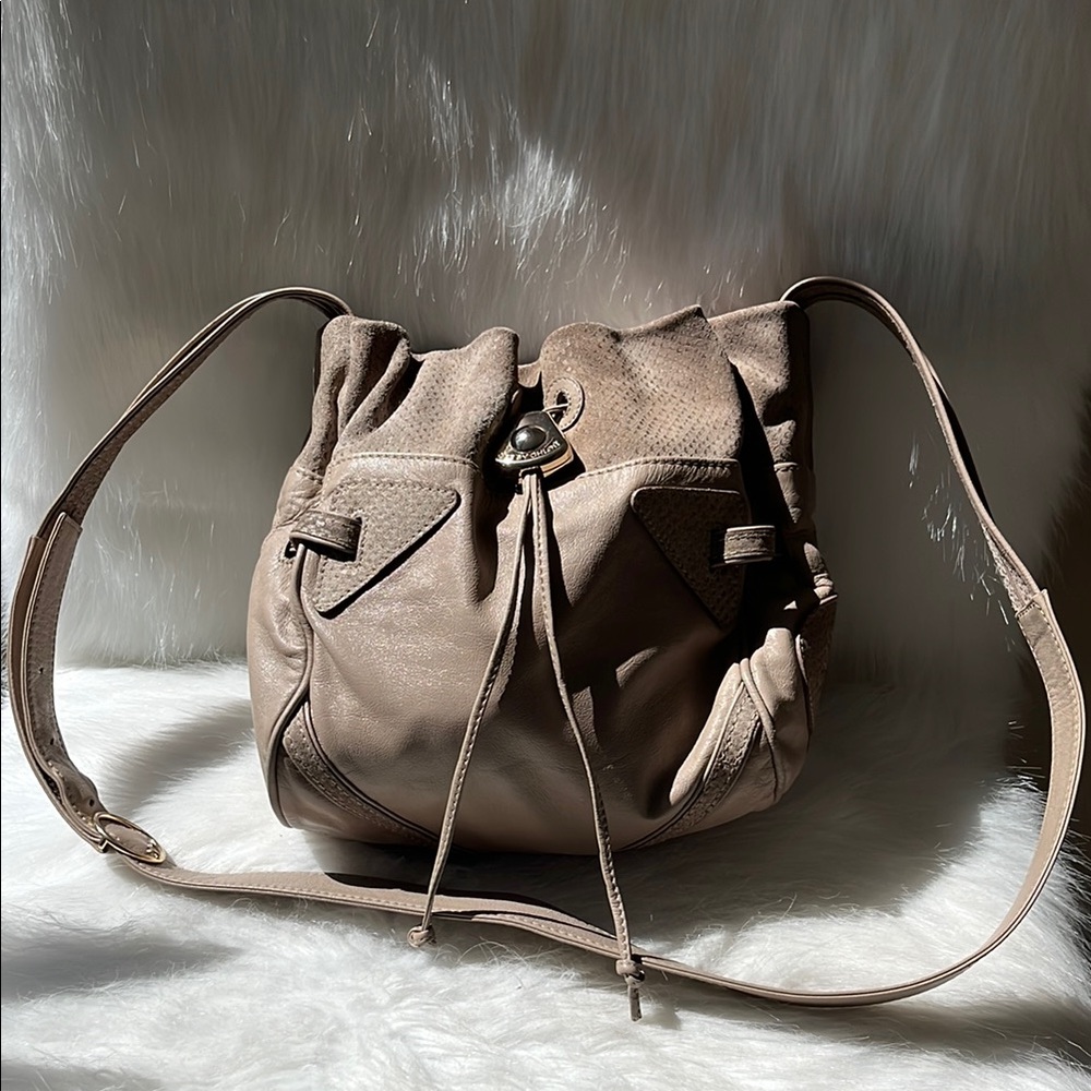 Leather & suede bucket bag!